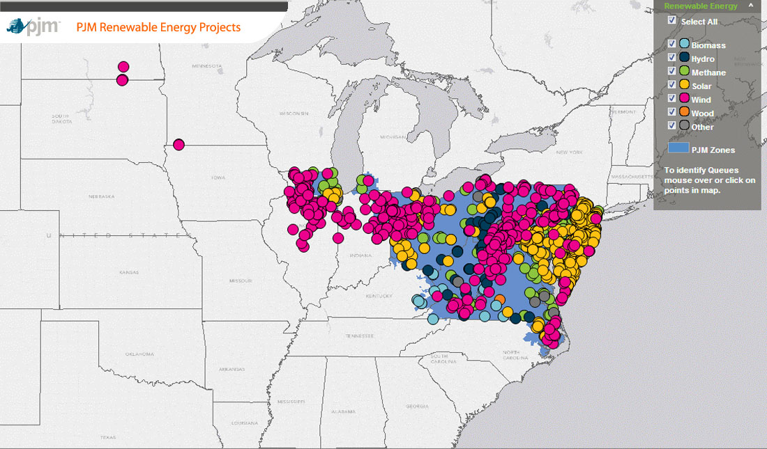 Interactive Map of Proposed Renewable Projects